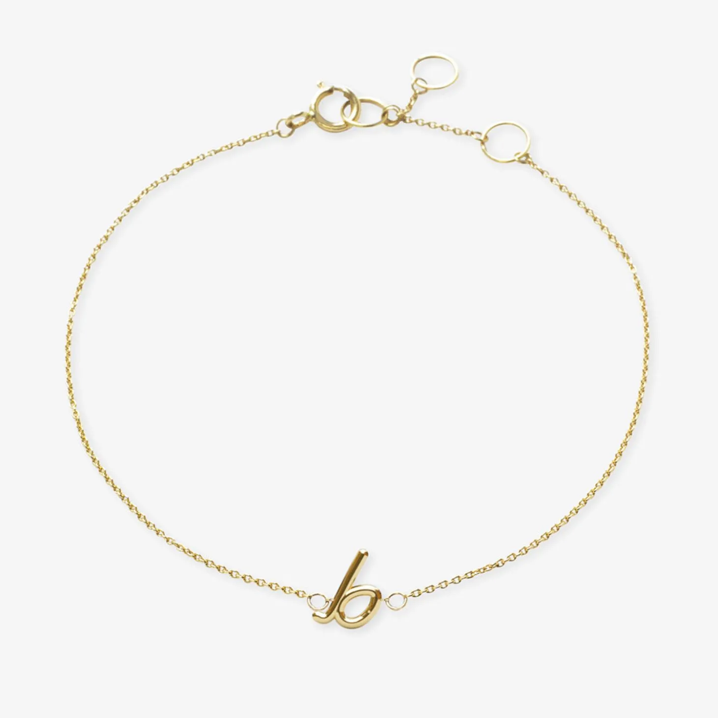 Love Letter - 18Ct Gold, Initial Chain Bracelet^The Alkemistry Cheap
