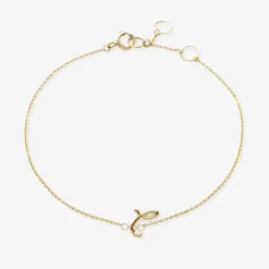 Love Letter - 18Ct Gold, Initial Chain Bracelet^The Alkemistry Cheap