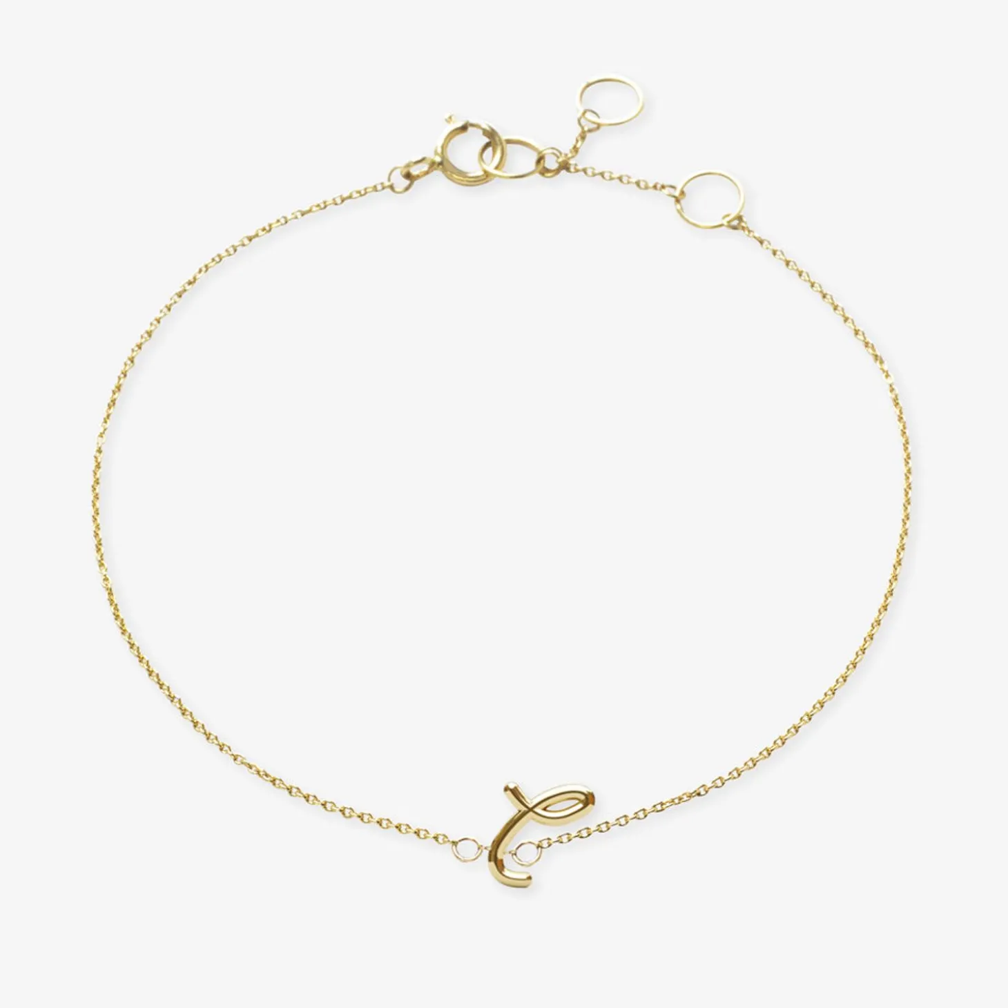 Love Letter - 18Ct Gold, Initial Chain Bracelet^The Alkemistry Cheap
