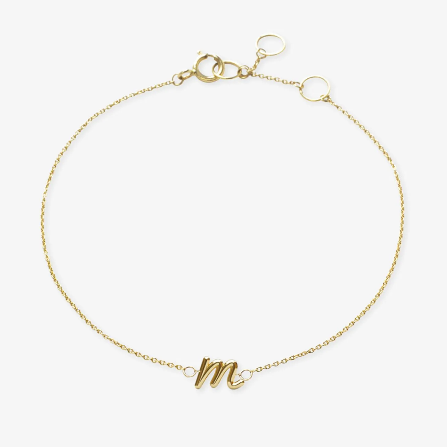 Love Letter - 18Ct Gold, Initial Chain Bracelet^The Alkemistry Cheap