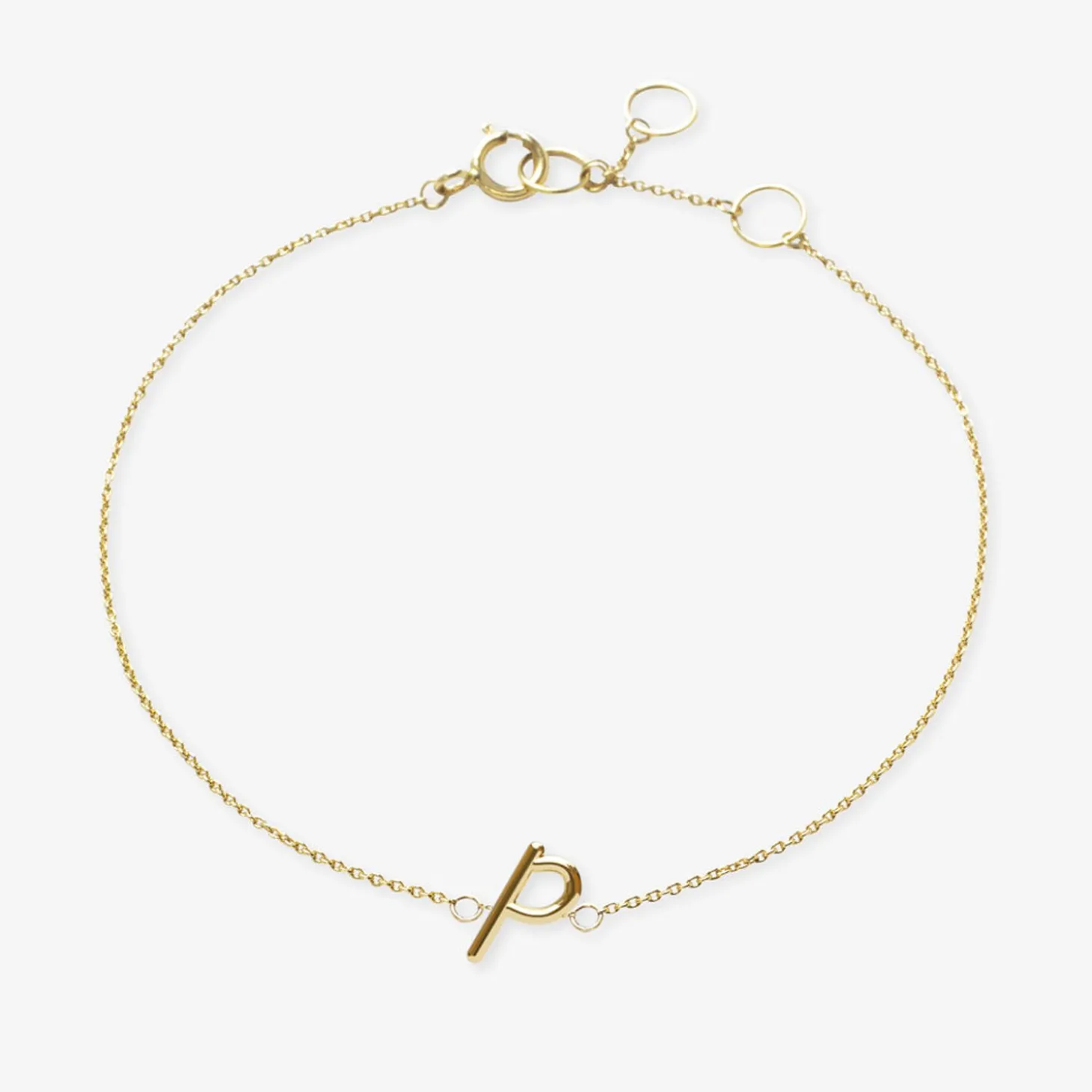 Love Letter - 18Ct Gold, Initial Chain Bracelet^The Alkemistry Cheap