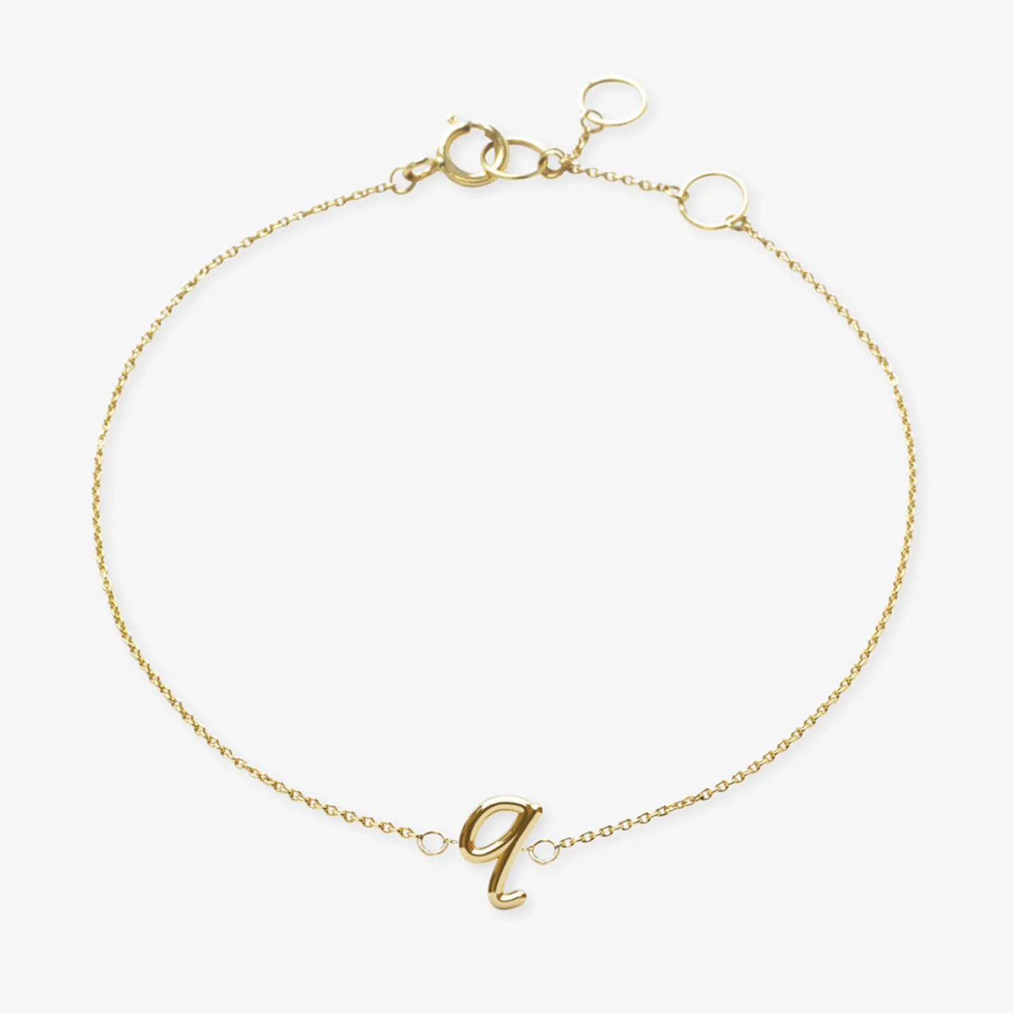 Love Letter - 18Ct Gold, Initial Chain Bracelet^The Alkemistry Cheap