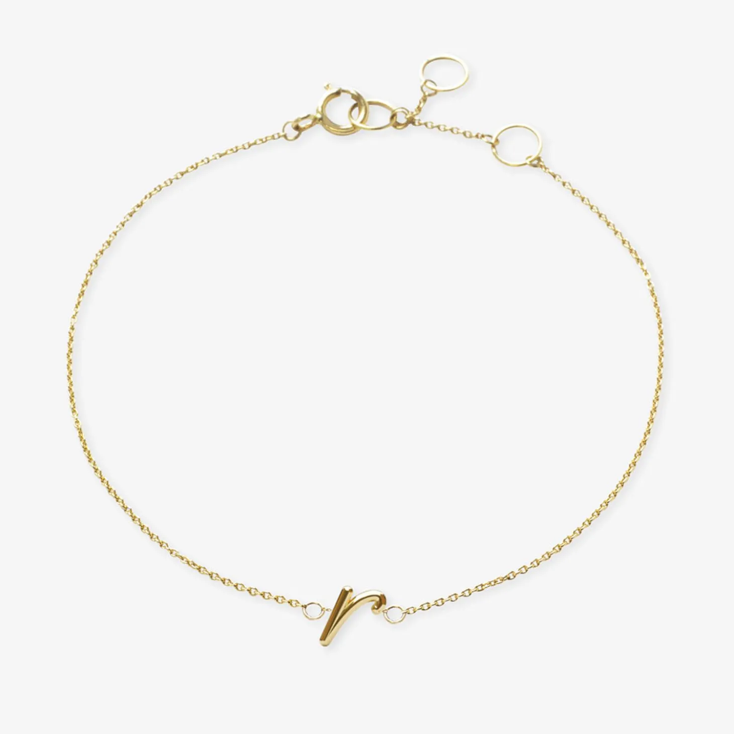 Love Letter - 18Ct Gold, Initial Chain Bracelet^The Alkemistry Cheap