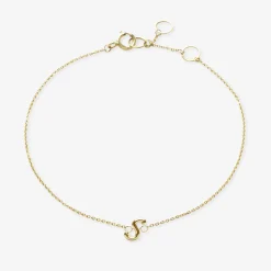 Love Letter - 18Ct Gold, Initial Chain Bracelet^The Alkemistry Cheap