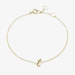 Love Letter - 18Ct Gold, Initial Chain Bracelet^The Alkemistry Cheap