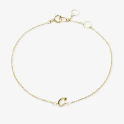 Love Letter - 18Ct Gold, Initial Chain Bracelet^The Alkemistry Cheap