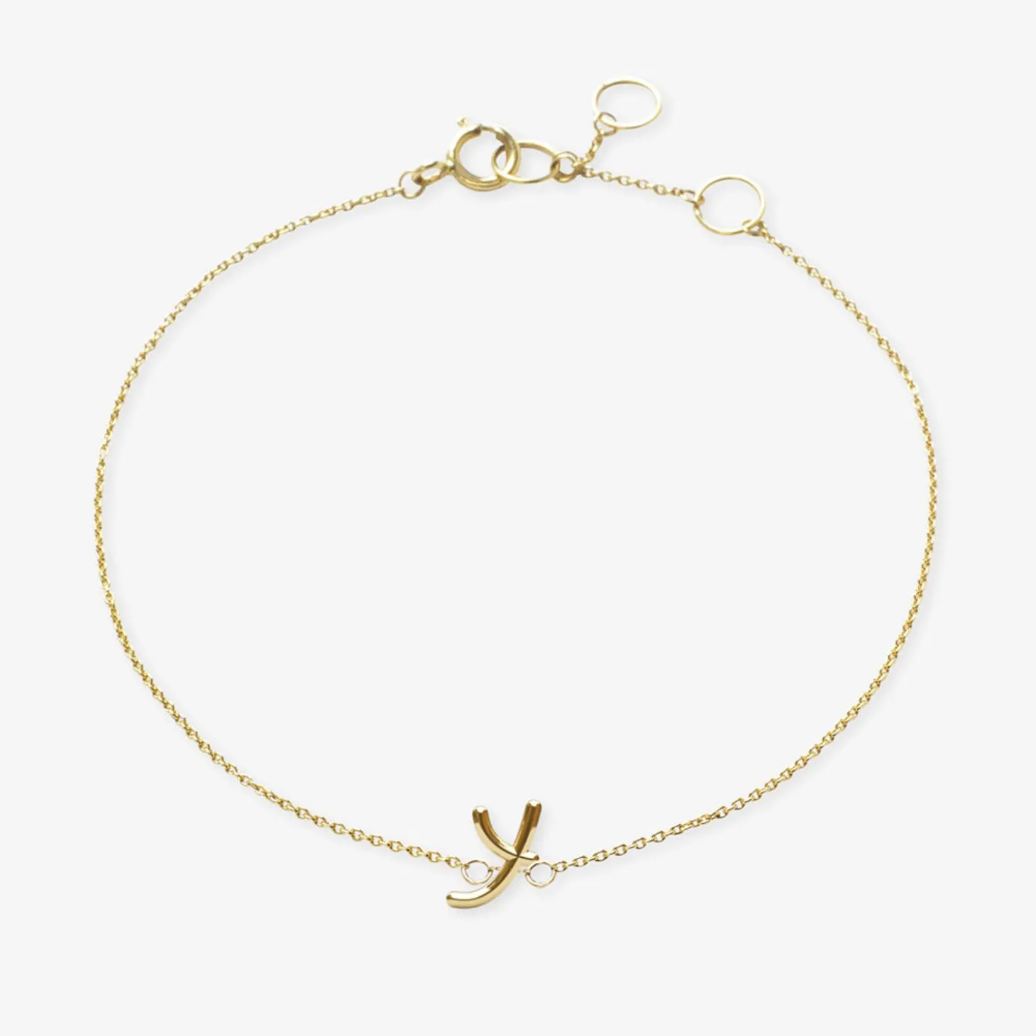 Love Letter - 18Ct Gold, Initial Chain Bracelet^The Alkemistry Cheap