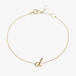 Love Letter - 18Ct Gold, Initial Chain Bracelet^The Alkemistry Cheap