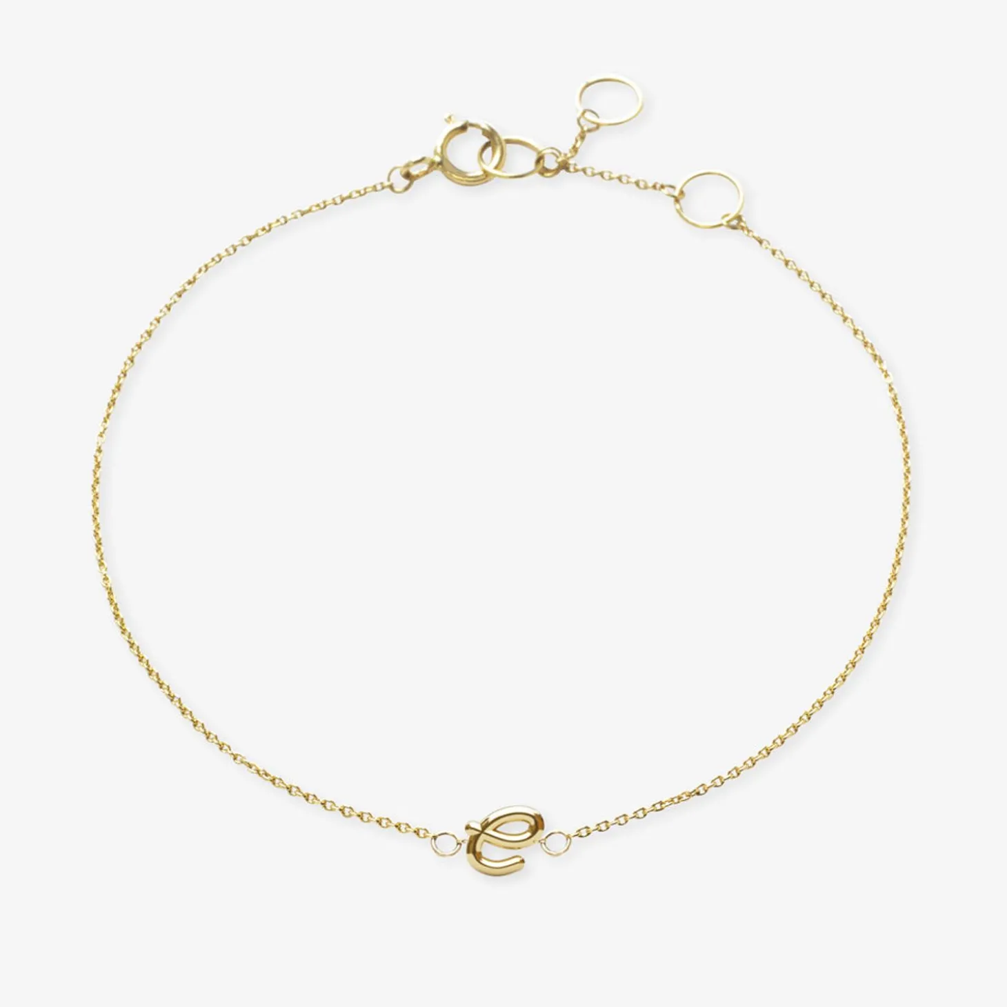 Love Letter - 18Ct Gold, Initial Chain Bracelet^The Alkemistry Cheap