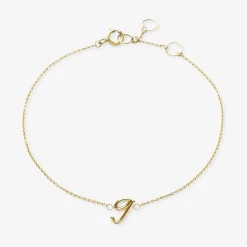 Love Letter - 18Ct Gold, Initial Chain Bracelet^The Alkemistry Cheap