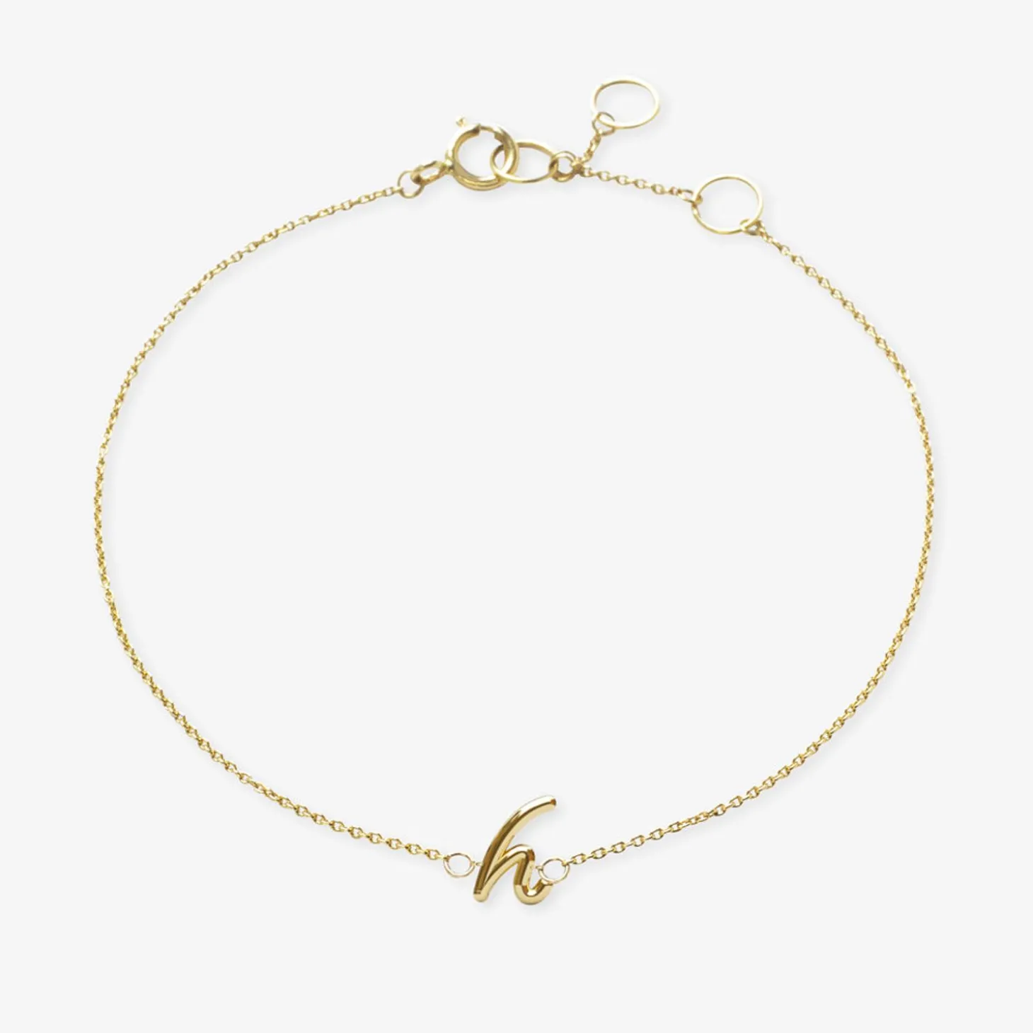 Love Letter - 18Ct Gold, Initial Chain Bracelet^The Alkemistry Cheap