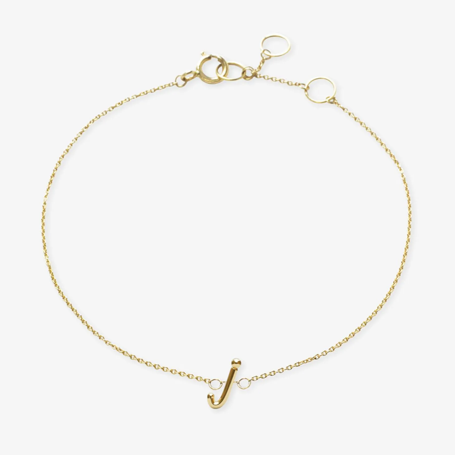 Love Letter - 18Ct Gold, Initial Chain Bracelet^The Alkemistry Cheap