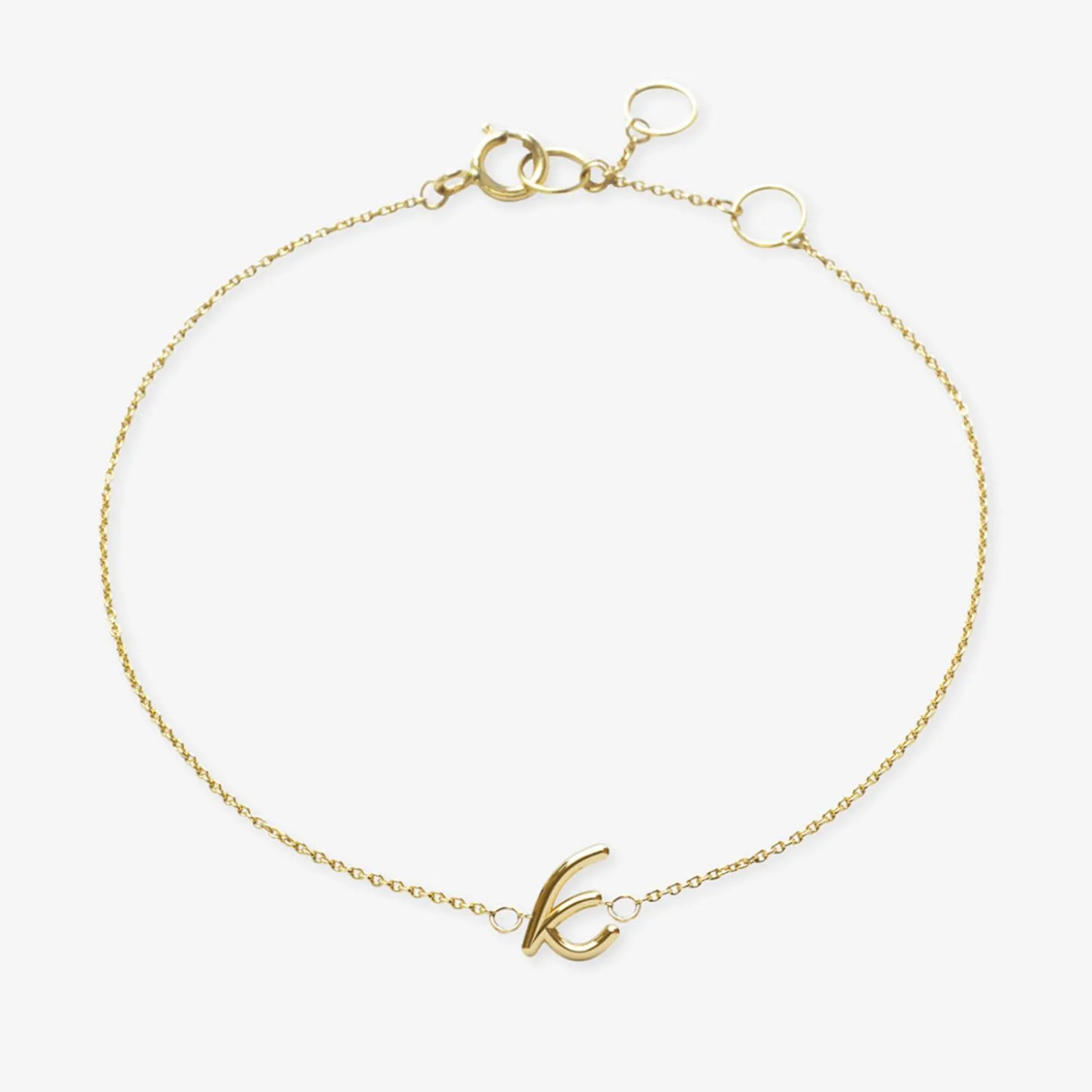 Love Letter - 18Ct Gold, Initial Chain Bracelet^The Alkemistry Cheap