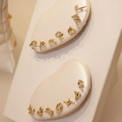 Love Letter - 18Ct Gold, Initial Stud (Single)^The Alkemistry Fashion