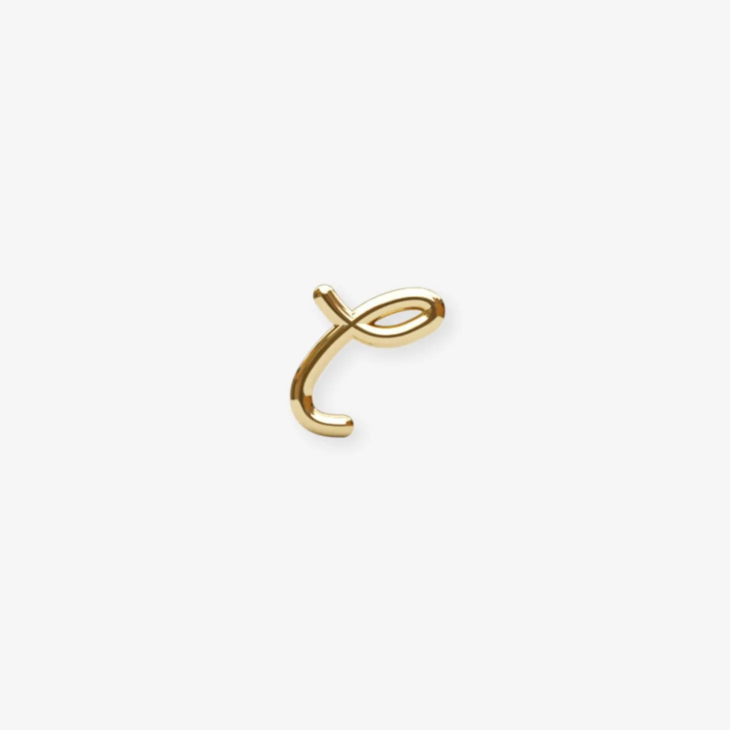 Love Letter - 18Ct Gold, Initial Stud (Single)^The Alkemistry Fashion