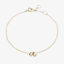 Love Letter - 18Ct Gold, Initial Chain Bracelet^The Alkemistry Best Sale