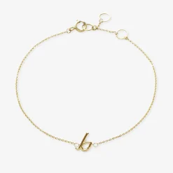 Love Letter - 18Ct Gold, Initial Chain Bracelet^The Alkemistry Best Sale