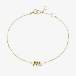 Love Letter - 18Ct Gold, Initial Chain Bracelet^The Alkemistry Best Sale