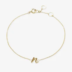 Love Letter - 18Ct Gold, Initial Chain Bracelet^The Alkemistry Best Sale