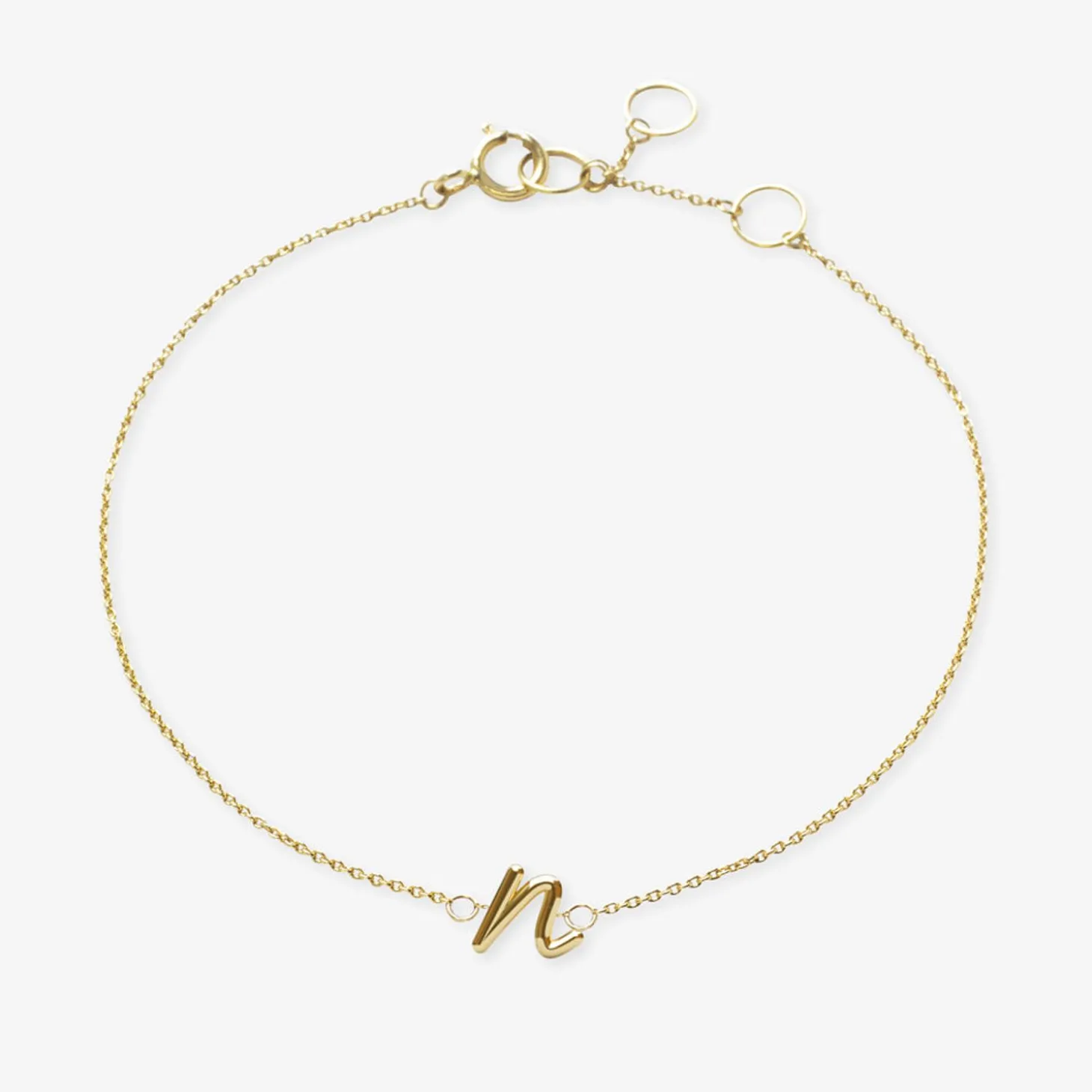 Love Letter - 18Ct Gold, Initial Chain Bracelet^The Alkemistry Best Sale