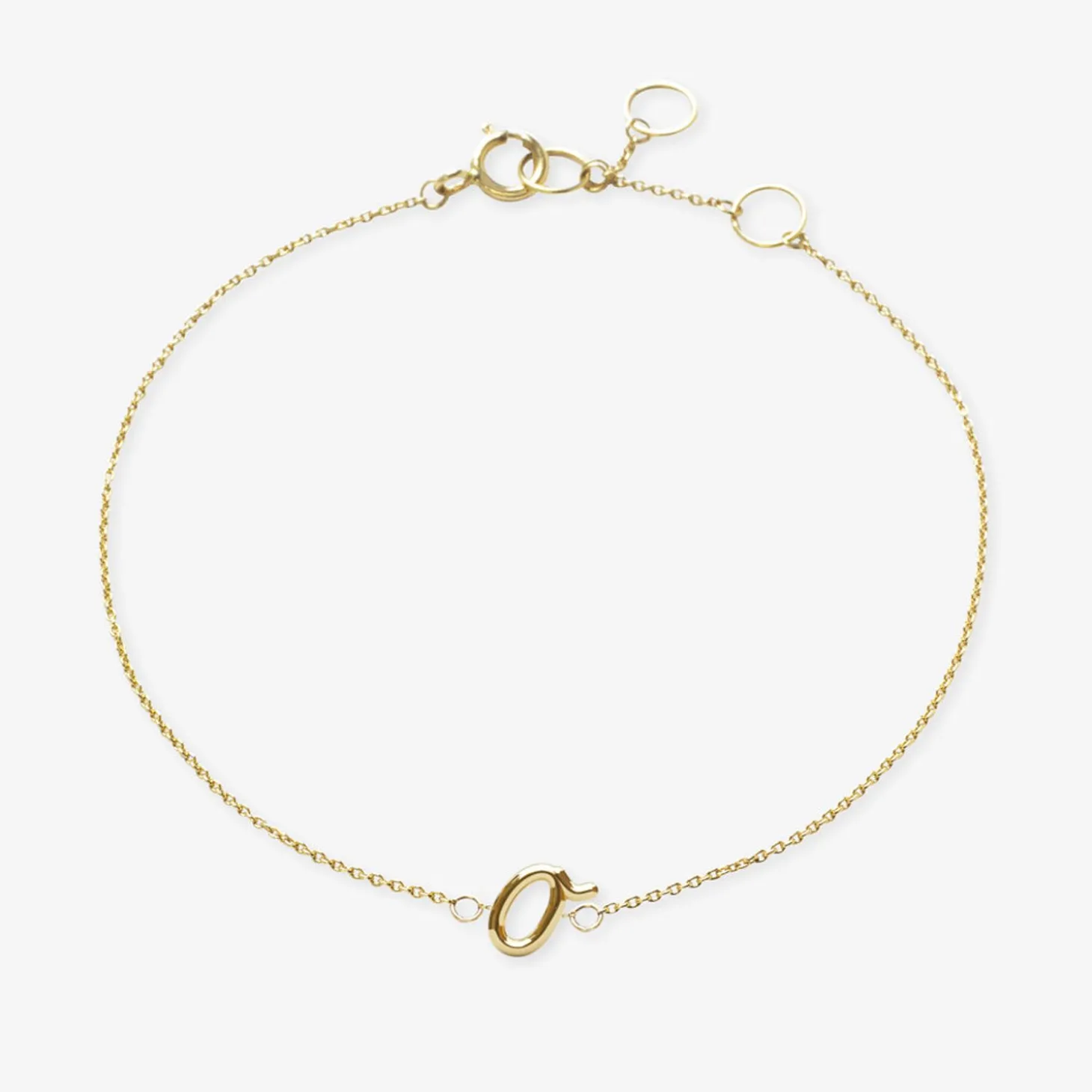 Love Letter - 18Ct Gold, Initial Chain Bracelet^The Alkemistry Best Sale