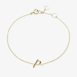 Love Letter - 18Ct Gold, Initial Chain Bracelet^The Alkemistry Best Sale
