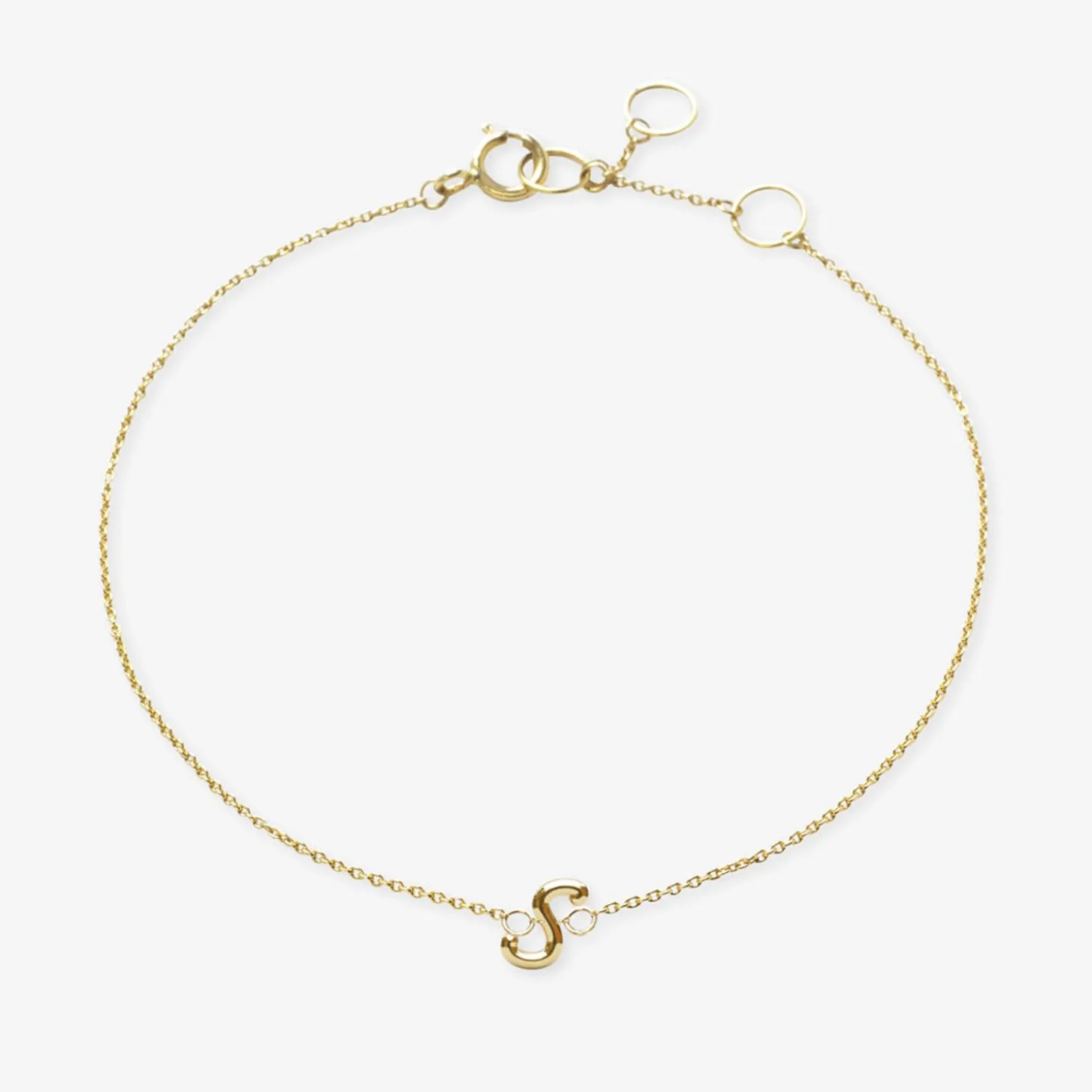 Love Letter - 18Ct Gold, Initial Chain Bracelet^The Alkemistry Best Sale