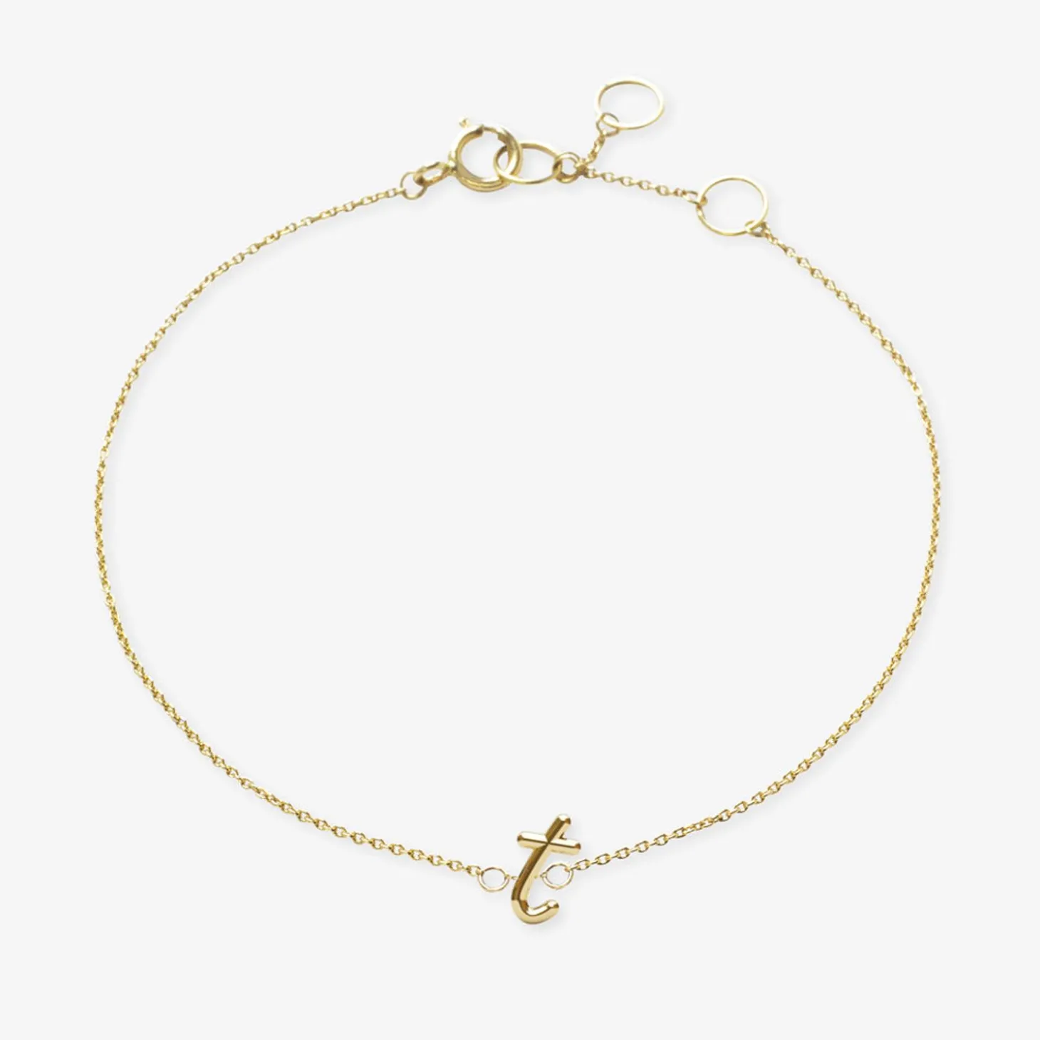 Love Letter - 18Ct Gold, Initial Chain Bracelet^The Alkemistry Best Sale
