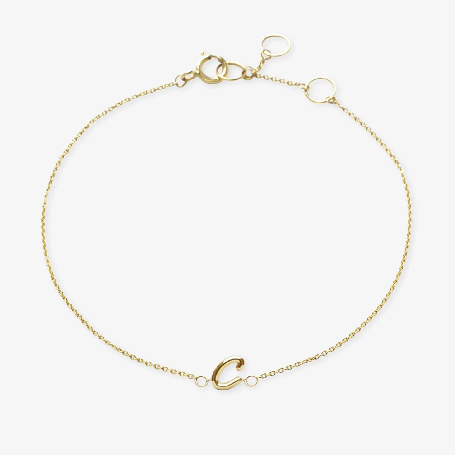 Love Letter - 18Ct Gold, Initial Chain Bracelet^The Alkemistry Best Sale