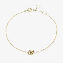 Love Letter - 18Ct Gold, Initial Chain Bracelet^The Alkemistry Best Sale