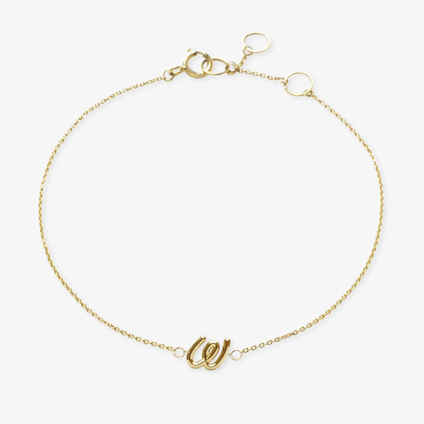 Love Letter - 18Ct Gold, Initial Chain Bracelet^The Alkemistry Best Sale