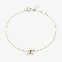 Love Letter - 18Ct Gold, Initial Chain Bracelet^The Alkemistry Best Sale