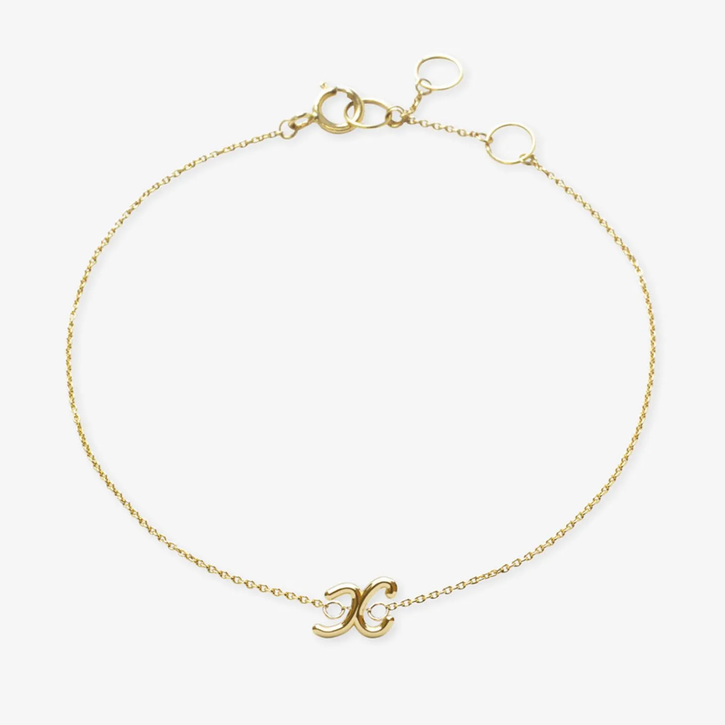 Love Letter - 18Ct Gold, Initial Chain Bracelet^The Alkemistry Best Sale