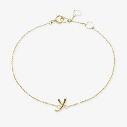 Love Letter - 18Ct Gold, Initial Chain Bracelet^The Alkemistry Best Sale