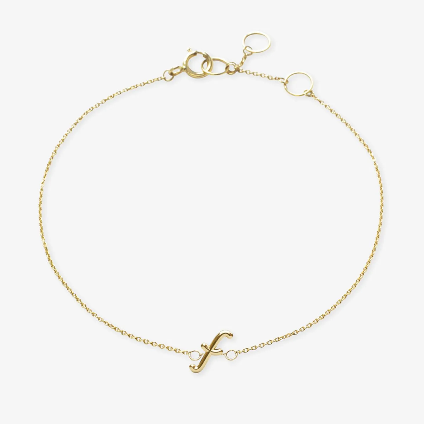 Love Letter - 18Ct Gold, Initial Chain Bracelet^The Alkemistry Best Sale