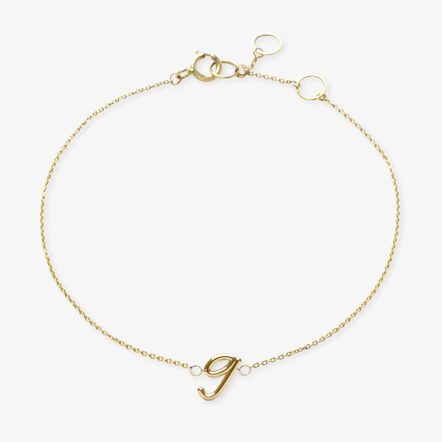 Love Letter - 18Ct Gold, Initial Chain Bracelet^The Alkemistry Best Sale