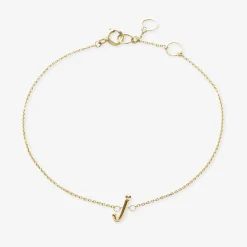 Love Letter - 18Ct Gold, Initial Chain Bracelet^The Alkemistry Best Sale
