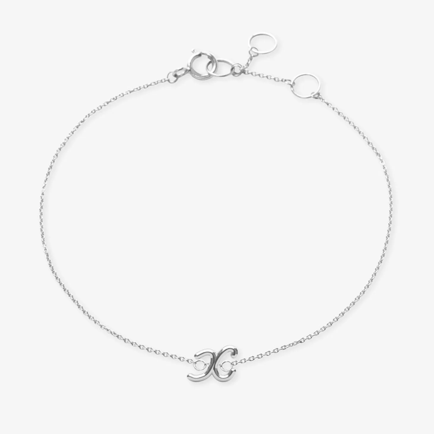 Love Letter - 18Ct Gold, Initial Chain Bracelet^The Alkemistry Best