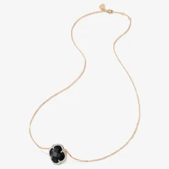 Morganne Bello 18Ct Rose Gold Victoria Diamond Black Onyx Necklace^The Alkemistry Hot