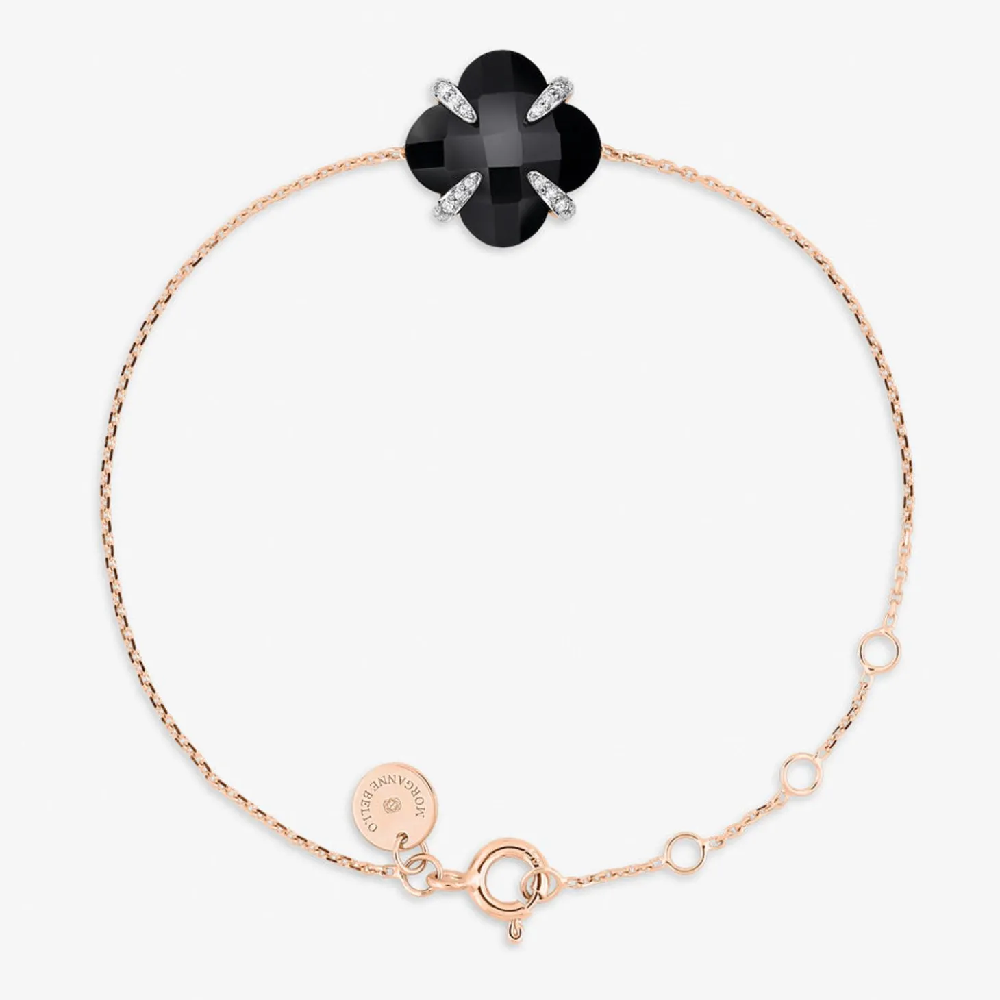 Morganne Bello 18Ct Rose Gold Victoria Black Onyx Claw Diamond Bracelet^The Alkemistry Best Sale
