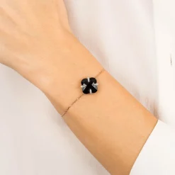 Morganne Bello 18Ct Rose Gold Victoria Black Onyx Claw Diamond Bracelet^The Alkemistry Best Sale