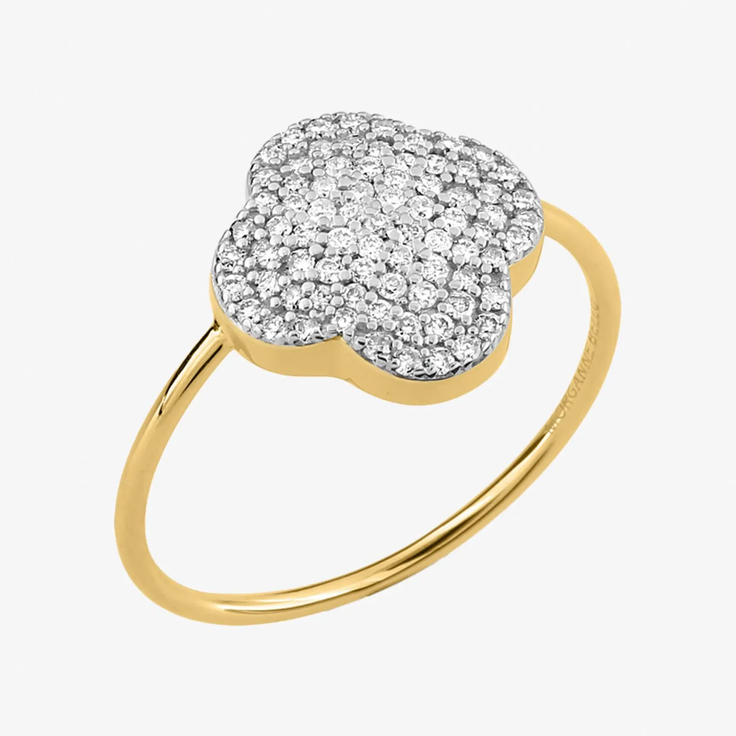 Morganne Bello 18Ct Yellow Gold Change Clover Diamond Ring^The Alkemistry Store