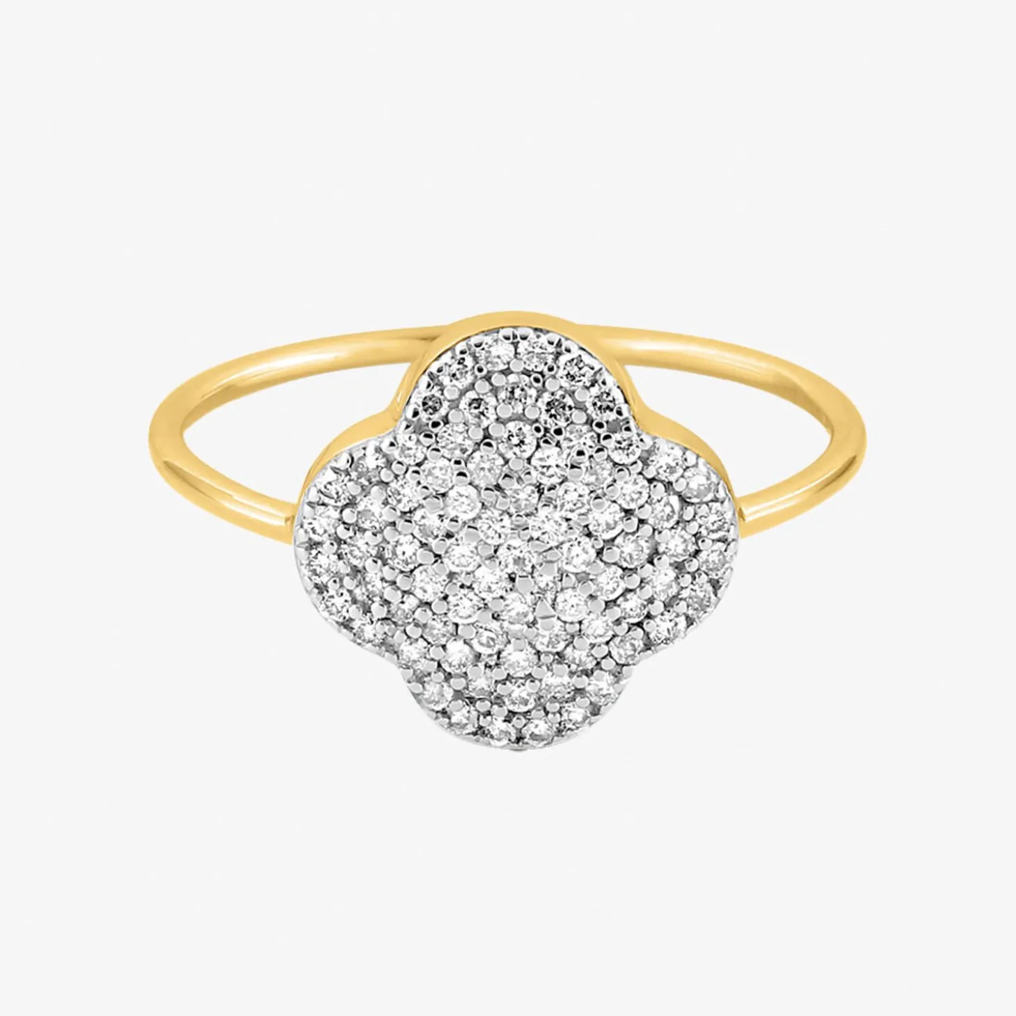 Morganne Bello 18Ct Yellow Gold Change Clover Diamond Ring^The Alkemistry Store