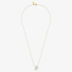 Morganne Bello 18Ct Yellow Gold Victoria Clover Mother Of Pearl Necklace^The Alkemistry Online