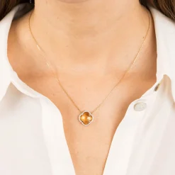 Morganne Bello 18Ct Yellow Gold And Diamond Victoria Citrine Necklace^The Alkemistry Cheap