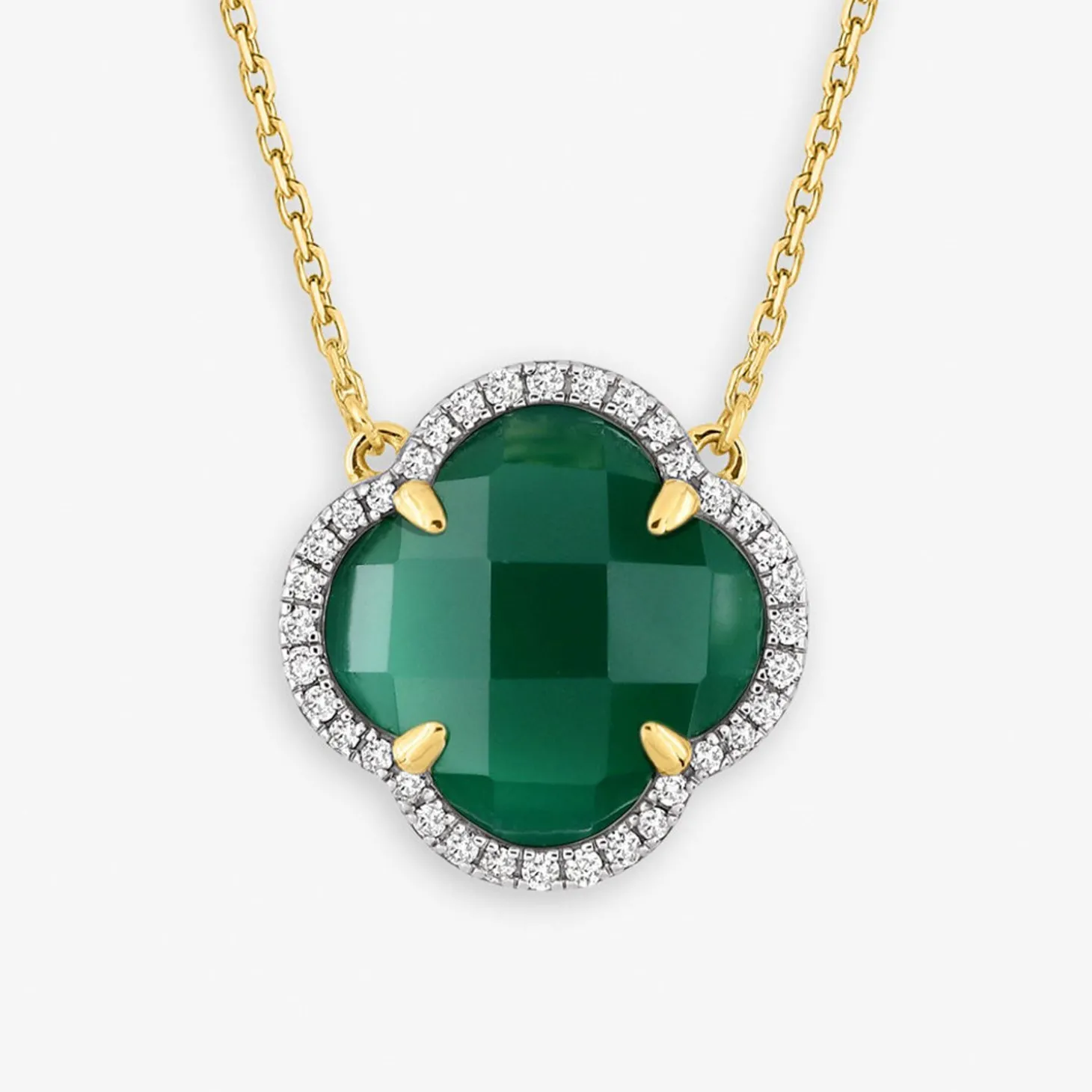 Morganne Bello 18Ct Yellow Gold Diamond Victoria Green Agate Necklace^The Alkemistry Flash Sale