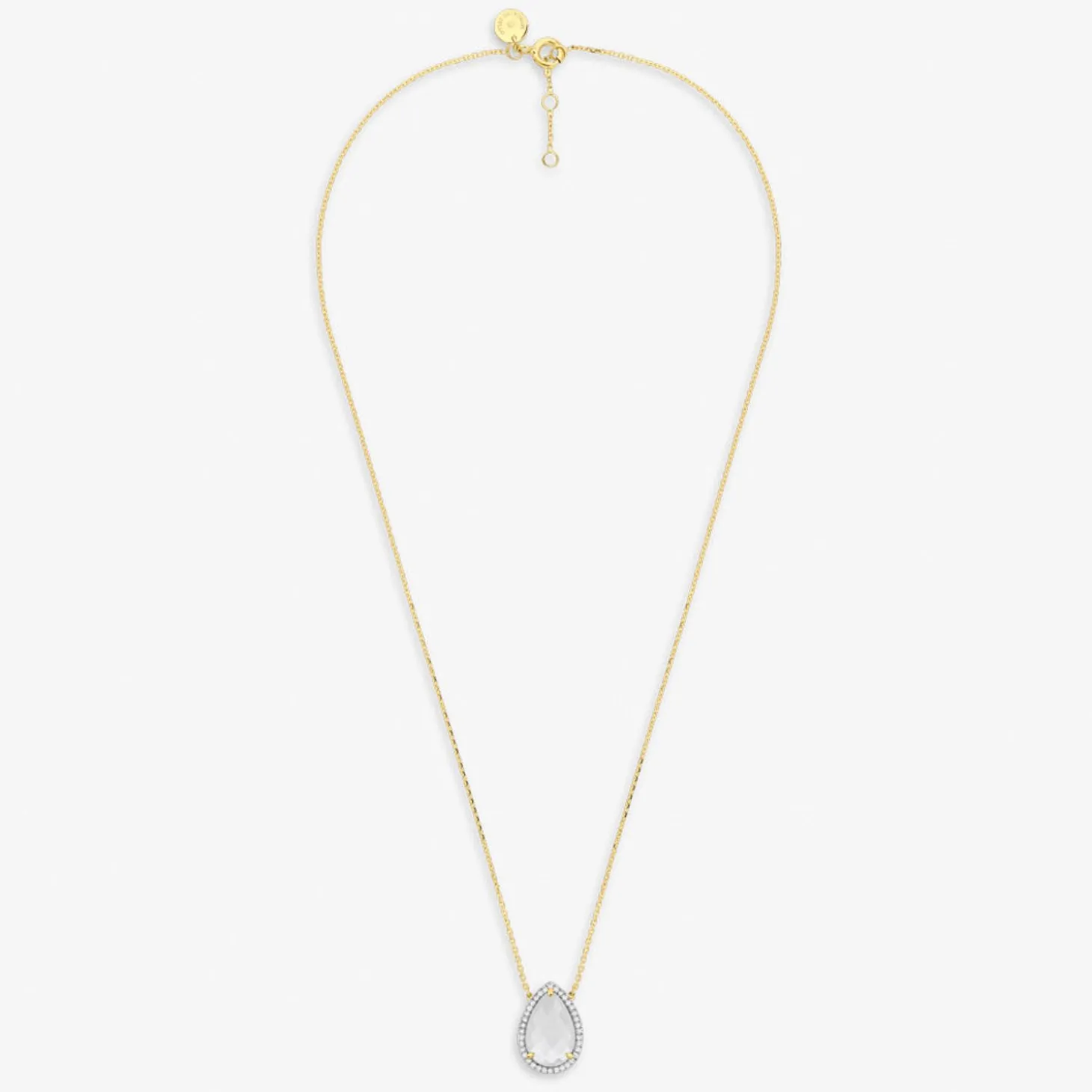 Morganne Bello 18Ct Yellow Gold Alma Pear Mother Of Pearl Diamond Necklace^The Alkemistry Hot