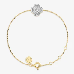 Morganne Bello 18Ct Yellow Gold Change Clover Diamond Bracelet^The Alkemistry Flash Sale