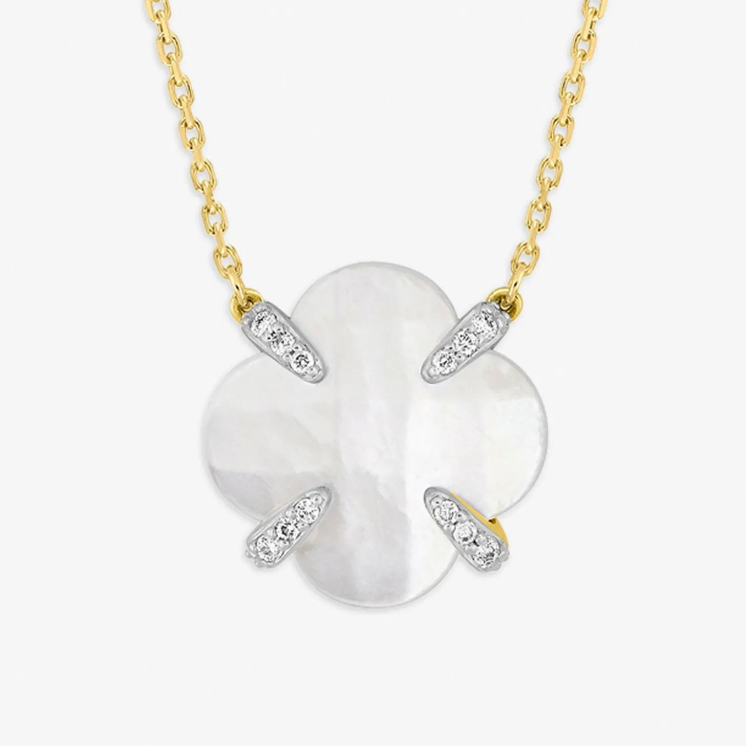 Morganne Bello 18Cy Yellow Gold Victoria Mother Of Pearl Claw Diamond Necklace^The Alkemistry Cheap