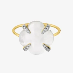 Morganne Bello 18Cy Yellow Gold Victoria Mother Of Pearl Claw Diamond Ring^The Alkemistry Cheap